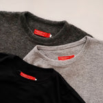 画像をギャラリービューアに読み込む, アドラーブル ウール混 ビッグシルエット スライバーニットカットソー チャコールグレー ADOLUVLE BIG L/S SWEATER C.GRAY