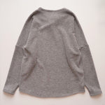 画像をギャラリービューアに読み込む, アドラーブル ウール混 ビッグシルエット 140番手ブークレーニットカットソー ライトグレー ADOLUVLE BIG L/S SWEATER L.GRAY