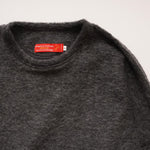 画像をギャラリービューアに読み込む, アドラーブル ウール混 ビッグシルエット スライバーニットカットソー チャコールグレー ADOLUVLE BIG L/S SWEATER C.GRAY