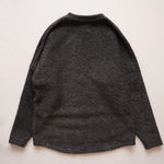 画像をギャラリービューアに読み込む, アドラーブル ウール混 ビッグシルエット スライバーニットカットソー チャコールグレー ADOLUVLE BIG L/S SWEATER C.GRAY