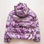画像をギャラリービューアに読み込む, アディダス ステラマッカートニー パープル プリント パファージャケット 中わた フード付き ADIDAS × STELLA MCCARTNEY PURPLE PRINT PUFFER JACKET WOMEN