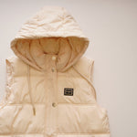 画像をギャラリービューアに読み込む, KARL LAGERFELD PARIS カールラガーフェルド パールオフホワイト パファー べスト OFF WHITE PEARL PUFFER VEST WOMEN