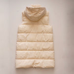 画像をギャラリービューアに読み込む, KARL LAGERFELD PARIS カールラガーフェルド パールオフホワイト パファー べスト OFF WHITE PEARL PUFFER VEST WOMEN