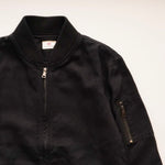 画像をギャラリービューアに読み込む, AG/ADRIANO GOLDSCHMIED エージー ブラック コットン リネン ブルゾン MA-1 デニムジャケット BLACK COTTON LINEN BLOUSON MA-1 DENIM JACKET MEN