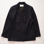 画像をギャラリービューアに読み込む, oak + fort オークアンドフォート ブラック ダブルブレストジャケット オーバーサイズブレザー BLACK W JACKET DOUBLE JK WOMEN