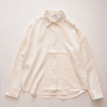 画像をギャラリービューアに読み込む, CK カルバンクライン オフホワイト 長袖リラックスフィットシャツ CALVIN KLEIN OFF-WHITE RELAX-FIT SHIRT WOMENS