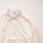 画像をギャラリービューアに読み込む, CK カルバンクライン オフホワイト 長袖リラックスフィットシャツ CALVIN KLEIN OFF-WHITE RELAX-FIT SHIRT WOMENS