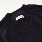 画像をギャラリービューアに読み込む, CK カルバンクライン ネイビー Vネックニット コットンセーター CALVIN KLEIN NAVY COTTON KNIT V-NECK SWEATER WOMENS