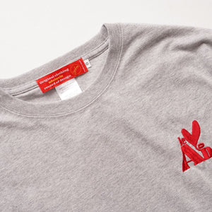 アドラーブル オリジナル グレー ビッグシルエット ロゴ Tシャツ ドロップショルダー ADOLUVLE ORIGINAL GRAY LOGO TEE DROP-SHOULDER LOOSE-FIT MADE IN JAPAN