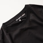 画像をギャラリービューアに読み込む, KARL LAGERFELD PARIS カールラガーフェルド ブラック グリッターロゴ サテンブラウス BLACK SATIN GLITTER LOGO BLOUSE