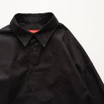 画像をギャラリービューアに読み込む, アドラーブル ブラック コットンギャバジン ロングシャツ シャツワンピース ロングコットンシャツジャケットADOLUVLE ORIGINAL BLACK COTTON SHIRT-DRESS LONG SLEEVE DRESS