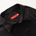 画像をギャラリービューアに読み込む, アドラーブル ブラック コットンギャバジン ロングシャツ シャツワンピース ロングコットンシャツジャケットADOLUVLE ORIGINAL BLACK COTTON SHIRT-DRESS LONG SLEEVE DRESS