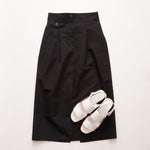 画像をギャラリービューアに読み込む, oak + fort オークアンドフォート ブラック タックスカート BLACK TUCKED SKIRT WOMENS