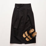 画像をギャラリービューアに読み込む, oak + fort オークアンドフォート ブラック タックスカート BLACK TUCKED SKIRT WOMENS