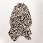 画像をギャラリービューアに読み込む, KARL LAGERFELD PARIS カールラガーフェルド ブラック イエロー ホワイト 柄シャツワンピース ドレス BLACK YELLOW WHITE SHIRT DRESS WOMEN