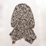 画像をギャラリービューアに読み込む, KARL LAGERFELD PARIS カールラガーフェルド ブラック イエロー ホワイト 柄シャツワンピース ドレス BLACK YELLOW WHITE SHIRT DRESS WOMEN