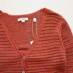 画像をギャラリービューアに読み込む, ヴィンス マールド クロシェ編み クロップド Vネック カーディガン VINCE MARLED CROCHET V-NECK CARDIGAN WOMEN