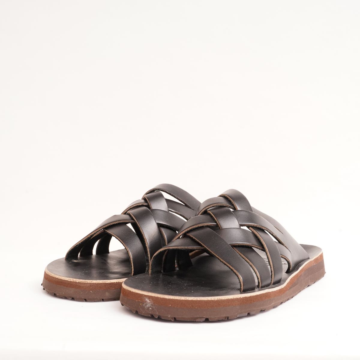 THE SANDALMAN ブラック ウィーヴ クロムエクセル レザー