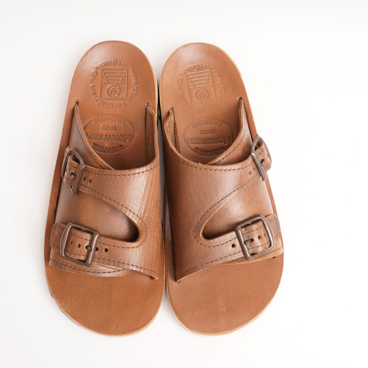 8 新品 THE SANDALMAN DOUBLE STRAPS レザーサンダル The Sandalman Double Straps Black Chromexcel サンダルマン