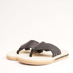 画像をギャラリービューアに読み込む, THE SANDALMAN 501 BEACH WIDE サンダルマン 501ビーチワイド ブラック× ホワイト ブルハイド サンダル アメリカ製 BLACK WHITE BULLHIDE MADE IN USA MEN