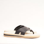 画像をギャラリービューアに読み込む, THE SANDALMAN 501 BEACH WIDE サンダルマン 501ビーチワイド ブラック× ホワイト ブルハイド サンダル アメリカ製 BLACK WHITE BULLHIDE MADE IN USA MEN