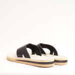 画像をギャラリービューアに読み込む, THE SANDALMAN 501 BEACH WIDE サンダルマン 501ビーチワイド ブラック× ホワイト ブルハイド サンダル アメリカ製 BLACK WHITE BULLHIDE MADE IN USA MEN