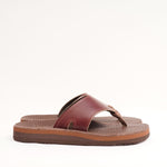 画像をギャラリービューアに読み込む, THE SANDALMAN 501 BEACH WIDE サンダルマン 501ビーチワイド バーガンディ×ブラウン レザー×ブルハイド サンダル アメリカ製 BURGUNDY BROWN LEATHER BULLHIDE MADE IN USA MEN