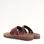 画像をギャラリービューアに読み込む, THE SANDALMAN 501 BEACH WIDE サンダルマン 501ビーチワイド バーガンディ×ブラウン レザー×ブルハイド サンダル アメリカ製 BURGUNDY BROWN LEATHER BULLHIDE MADE IN USA MEN