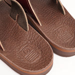 画像をギャラリービューアに読み込む, THE SANDALMAN 501 BEACH WIDE サンダルマン 501ビーチワイド バーガンディ×ブラウン レザー×ブルハイド サンダル アメリカ製 BURGUNDY BROWN LEATHER BULLHIDE MADE IN USA MEN