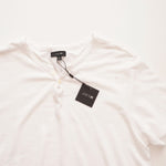 画像をギャラリービューアに読み込む, JOE'S JEANS ジョーズ ジーンズ ホワイト チョーク スラブ ヘンリーカットソー Tシャツ アメリカ製 WHITE CHALK SLUB HENLEY TEE MENS MADE IN USA