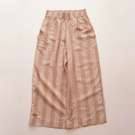 画像をギャラリービューアに読み込む, スプレンディッド ブラウン×ホワイト ストライプ柄 イージーワイドパンツ SPLENDID BROWN×WHITE STRIPED EASY WIDE PANT WOMENS