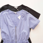 画像をギャラリービューアに読み込む, スプレンディッド ブラック 炭黒 Vネック ロンパース ジャンプスーツ オールインワン SPLENDID BLACK V-NECK ZIP-UP ROMPER JUMP-SUIT WOMENS