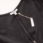 画像をギャラリービューアに読み込む, スプレンディッド ブラック 炭黒 Vネック ロンパース ジャンプスーツ オールインワン SPLENDID BLACK V-NECK ZIP-UP ROMPER JUMP-SUIT WOMENS