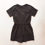 画像をギャラリービューアに読み込む, スプレンディッド ブラック 炭黒 Vネック ロンパース ジャンプスーツ オールインワン SPLENDID BLACK V-NECK ZIP-UP ROMPER JUMP-SUIT WOMENS