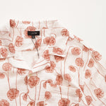 画像をギャラリービューアに読み込む, JOE'S ジョーズ ホワイト ブラウン フラワー柄 半袖 開襟 キャンプシャツ オープンカラーシャツ WHITE BROWN FLOWER FLORAL S/S OPEN COLLAR CAMP SHIRT MENS