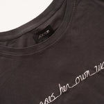 画像をギャラリービューアに読み込む, JOE'S JEANS ジョーズ ジーンズ ブラック リラックスフィット Tシャツ 「SHE GOES HAR OWN WAY」アメリカ製 BLACK RELAXED FIT TEE WOMENS MADE IN USA