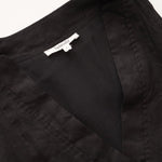 画像をギャラリービューアに読み込む, スプレンディッド ブラック リネン Vネック ノースリーブ ワンピース ドレス SPLENDID BLACK LINEN V-NECK SLEEVELESS DRESS WOMENS