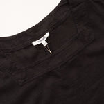 画像をギャラリービューアに読み込む, スプレンディッド ブラック リネン スクエアネックワンピース ドレス SPLENDID BLACK LINEN SQUARE-NECK DRESS WOMENS