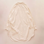 画像をギャラリービューアに読み込む, アドラーブル 琵琶晒し染め オフホワイト ロングシャツ シャツワンピース ロングコットンシャツジャケットADOLUVLE ORIGINAL BIWA-SARASHI-ZOME OFF WHITE COTTON SHIRT-DRESS LONG SLEEVE DRESS