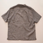 画像をギャラリービューアに読み込む, ヴィンス グレー ストライプ ヘンプ オープンカラー 半袖シャツ VINCE HEMP STRIPE S/S SHIRT CLASSIC FIT MEN