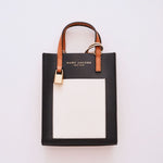 画像をギャラリービューアに読み込む, マークジェイコブス ブラック ブラウン ホワイト レザーショルダー&ミニトートバッグ MARC JACOBS BLACK BROWN WHITE LEATHER SHOULDER & MINI TOTE BAG WOMENS