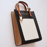 画像をギャラリービューアに読み込む, マークジェイコブス ブラック ブラウン ホワイト レザーショルダー&ミニトートバッグ MARC JACOBS BLACK BROWN WHITE LEATHER SHOULDER & MINI TOTE BAG WOMENS