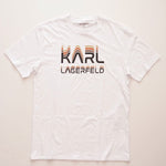 画像をギャラリービューアに読み込む, KARL LAGERFELD PARIS カールラガーフェルド パリ ホワイト ロゴプリント Tシャツ WHITE LOGO PRINT TEE MEN
