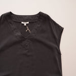 画像をギャラリービューアに読み込む, スプレンディッド ブラック 炭黒 Vネック ワンピース SPLENDID BLACK V-NECK ONE PIECE DRESS WOMENS