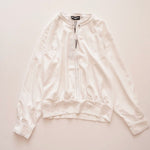 画像をギャラリービューアに読み込む, KARL LAGERFELD PARIS カールラガーフェルド ホワイト スキッパーデザイン 長袖ブラウス WHITE LONG SLEEVE BLOUSE WOMEN