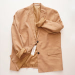 画像をギャラリービューアに読み込む, CK カルバンクライン カーキベージュ リラックスフィット ソフトツイル テイラードジャケット CALVIN KLEIN KHAKI BEIGE RELAXED FIT TAILORED JACKET WOMENS