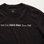 画像をギャラリービューアに読み込む, CK カルバンクライン ブラック ニューヨークシティ ロゴ Tシャツ CALVIN KLEIN NEW YORK CITY LOGO TEE MENS