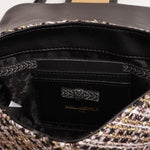 画像をギャラリービューアに読み込む, KARL LAGERFELD PARIS カールラガーフェルド ツイード×レザー ショルダーバッグ TWEED×LEATHER SHOULDER BAG