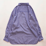 画像をギャラリービューアに読み込む, アドラーブル ブルー×ホワイト ストライプ スプリットラグランスリーブ ビッグシルエット シャツ ADOLUVLE ORIGINAL BLUE WHITE SPLIT RAGLAN SLEEVE STRIPED BIG SHIRT LONG SLEEVE