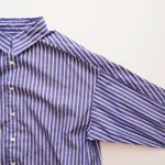 画像をギャラリービューアに読み込む, アドラーブル ブルー×ホワイト ストライプ スプリットラグランスリーブ ビッグシルエット シャツ ADOLUVLE ORIGINAL BLUE WHITE SPLIT RAGLAN SLEEVE STRIPED BIG SHIRT LONG SLEEVE